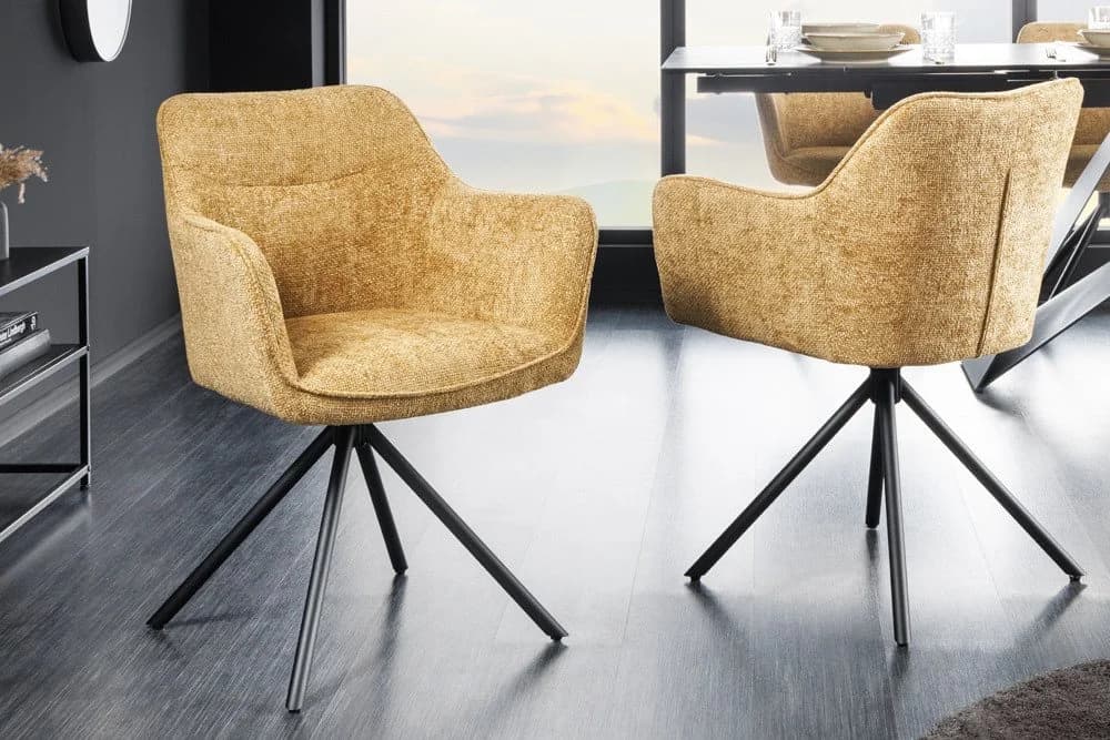 riess-ambiente Stuhl VERONA Senfgelb mit Armlehne - Bild 4