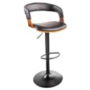 riess-ambiente Barhocker Manhattan Schwarz Kunstleder mit Lehne Bild 1