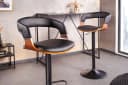riess-ambiente Barhocker Manhattan Schwarz Kunstleder mit Lehne Bild 2