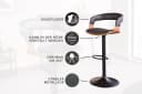 riess-ambiente Barhocker Manhattan Schwarz Kunstleder mit Lehne Bild 5