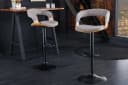 riess-ambiente Barhocker MANHATTAN Grau/Schwarz Höhenverstellbar mit Lehne Bild 1