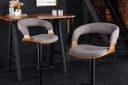 riess-ambiente Barhocker MANHATTAN Grau/Schwarz Höhenverstellbar mit Lehne Bild 2