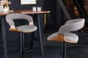 riess-ambiente Barhocker MANHATTAN Grau/Schwarz Höhenverstellbar mit Lehne Bild 3