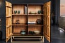 riess-ambiente Highboard ILLUSION 120cm Schwarz/Gold 3D Schnitzereien Bild 4