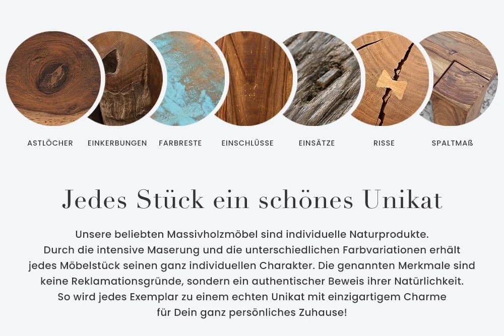 riess-ambiente Beistelltisch TRAYFUL 55cm Natur / Schwarz Mangoholz Metallgestell Marmorfuß Rund - Bild 3