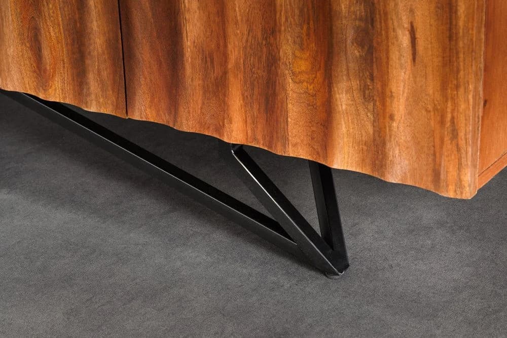 riess-ambiente Lowboard ZEN 180cm Mangoholz Schwarz - Bild 5