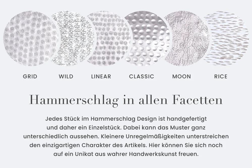 riess-ambiente Tischvase ABSTRACT ORIENT Silber Hammerschlag-Design - Bild 5
