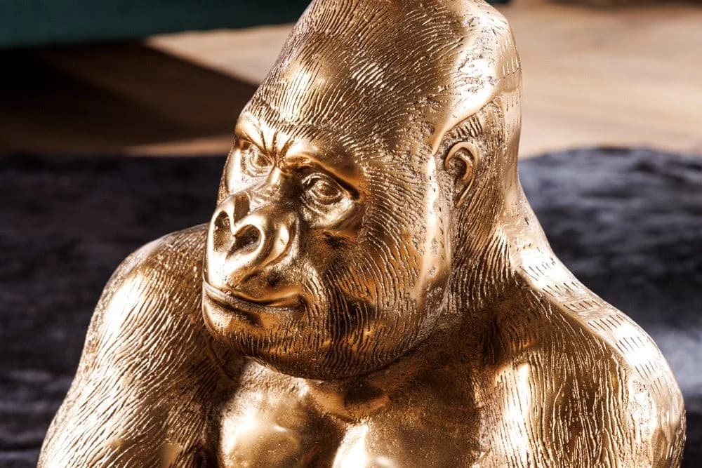 riess-ambiente Couchtisch WILDLIFE KONG 60cm Gold Affenfigur - Bild 4