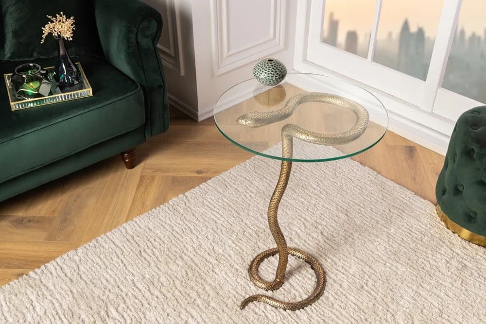 riess-ambiente Beistelltisch WILDLIFE SNAKE 65cm transparent / kupfer - Bild 2