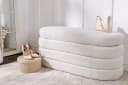 riess-ambiente Sitzbank VOGUE Creme Weiß Bouclé mit Stauraum Bild 1
