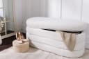 riess-ambiente Sitzbank VOGUE Creme Weiß Bouclé mit Stauraum Bild 2