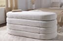 riess-ambiente Sitzbank VOGUE Creme Weiß Bouclé mit Stauraum Bild 4