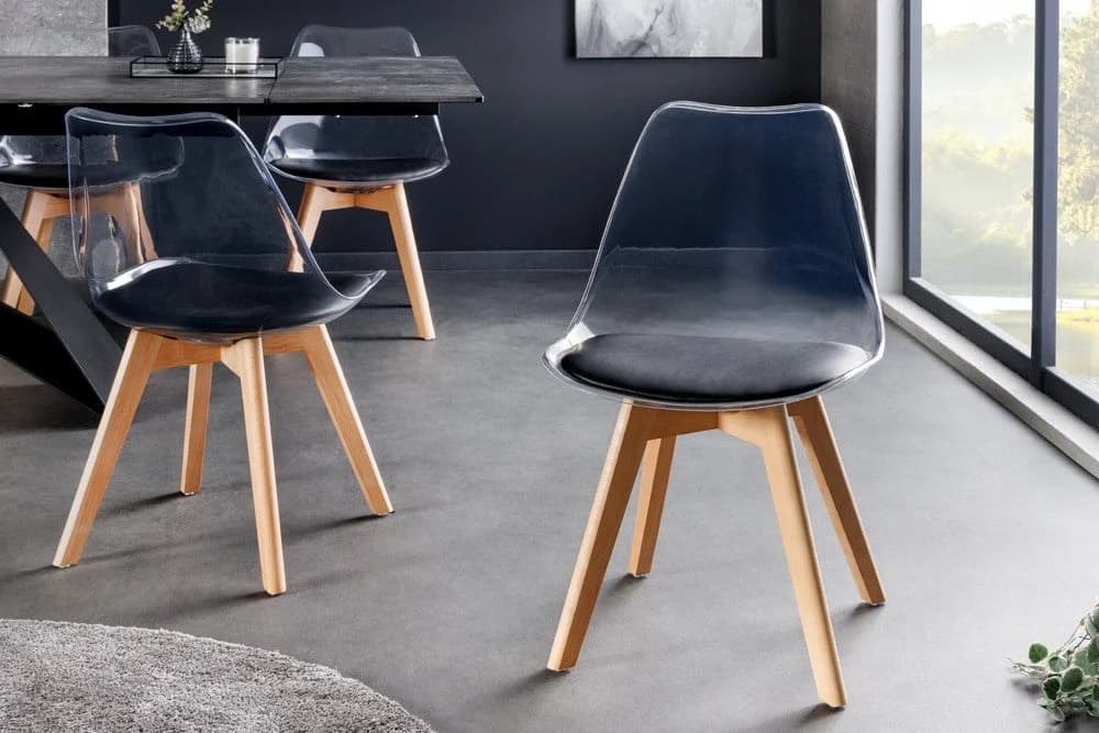 riess-ambiente Esszimmerstuhl SCANDINAVIA MEISTERSTÜCK transparent/schwarz/natur - Bild 3