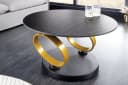 riess-ambiente Couchtisch DANCING RINGS Keramik mit Drehfunktion Schwarz/Gold Bild 1