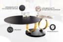 riess-ambiente Couchtisch DANCING RINGS Keramik mit Drehfunktion Schwarz/Gold Bild 4