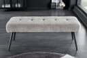riess-ambiente Sitzbank BOUTIQUE 100cm Champagner Greige Schwarz Bild 1
