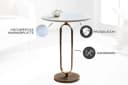 riess-ambiente Beistelltisch ELEGANCE 60cm weiß/gold Marmor Metall Bild 4