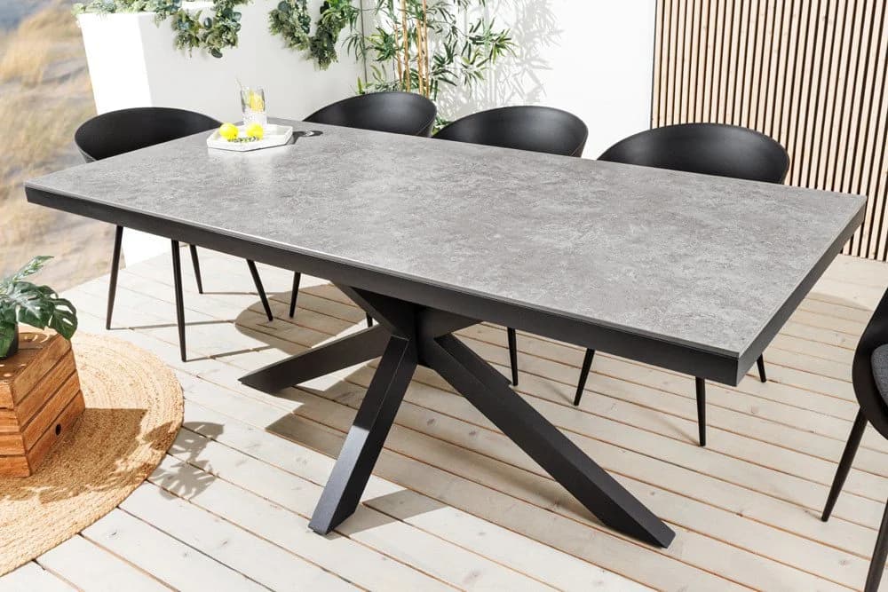 riess-ambiente Gartentisch GALAXIE 160cm Keramik Aluminium Grau Anthrazit - Bild 2