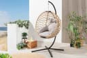 riess-ambiente Hängesessel IBIZA Beige/Grau Polyrattan Bild 1