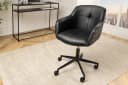 riess-ambiente Drehstuhl EUPHORIA schwarz mit Kunstleder und Metallgestell Bild 3