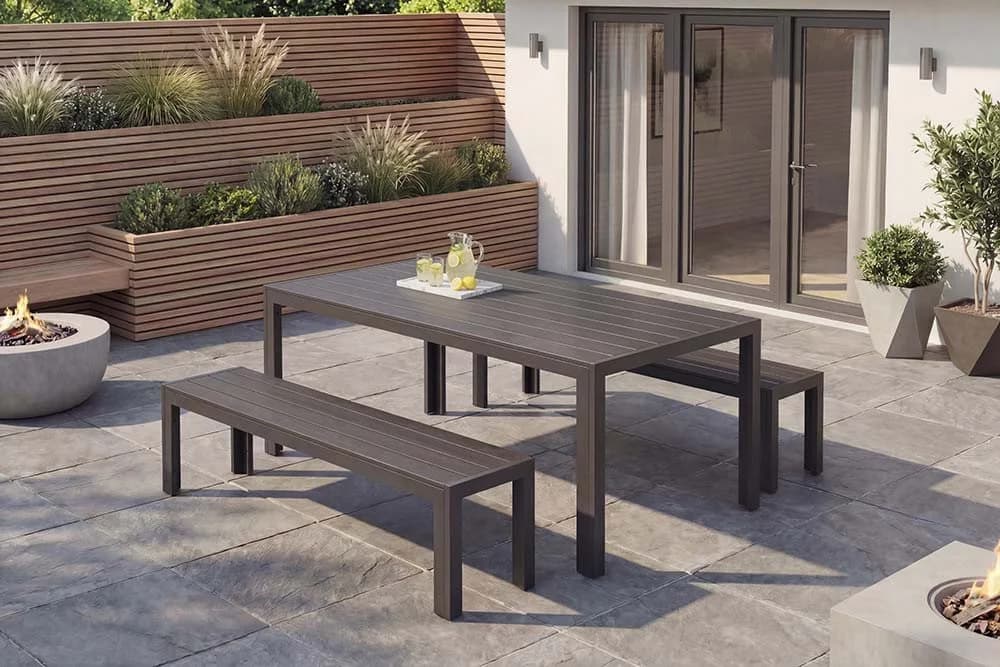 riess-ambiente Gartentisch DESIGNO Anthrazit/Schwarz Wetterfest Aluminium - Bild 2