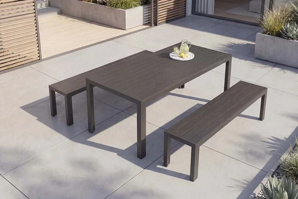 riess-ambiente Gartentisch DESIGNO Anthrazit/Schwarz Wetterfest Aluminium - Bild 4