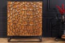 riess-ambiente Highboard VULCANO 120cm Braun Schwarz Massivholz Metall Bild 1