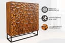 riess-ambiente Highboard VULCANO 120cm Braun Schwarz Massivholz Metall Bild 4