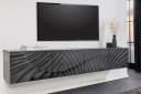 riess-ambiente Lowboard SCORPION 200cm Schwarz 3D-Schnitzerei Bild 2