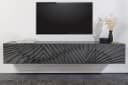 riess-ambiente Lowboard SCORPION 200cm Schwarz 3D-Schnitzerei Bild 3