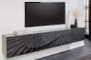 riess-ambiente Lowboard SCORPION 200cm Schwarz 3D-Schnitzerei Bild 4