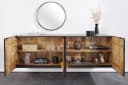 riess-ambiente Sideboard SCORPION 180cm Schwarz Massivholz Mango Bild 4
