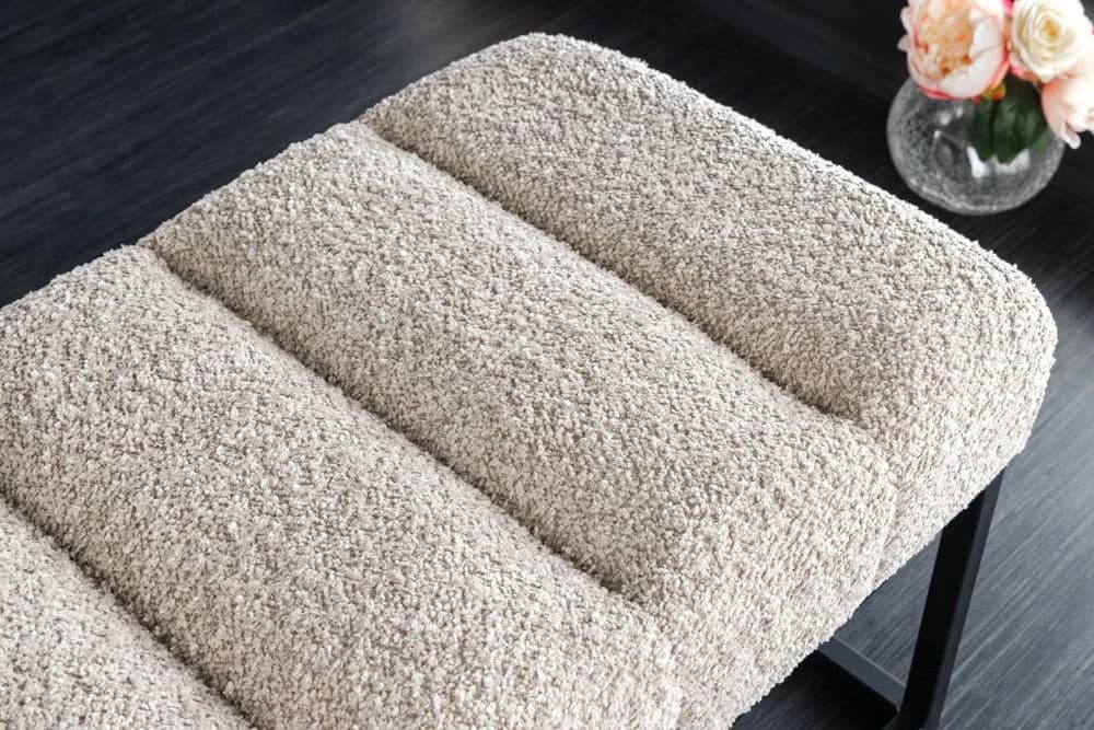 riess-ambiente Sitzbank PETIT BEAUTÉ 110cm Champagner Greige Schwarz - Bild 4