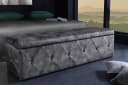 riess-ambiente Bettbank EXTRAVAGANCIA 140cm grau Samt mit Stauraum Chesterfield Bild 1