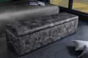 riess-ambiente Bettbank EXTRAVAGANCIA 140cm grau Samt mit Stauraum Chesterfield Bild 2