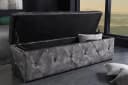 riess-ambiente Bettbank EXTRAVAGANCIA 140cm grau Samt mit Stauraum Chesterfield Bild 3