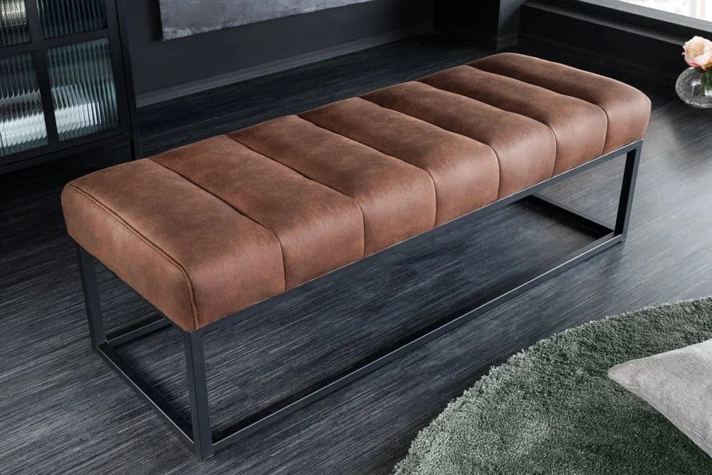 riess-ambiente Sitzbank PETIT BEAUTÉ 110cm antik braun / schwarz - Bild 2