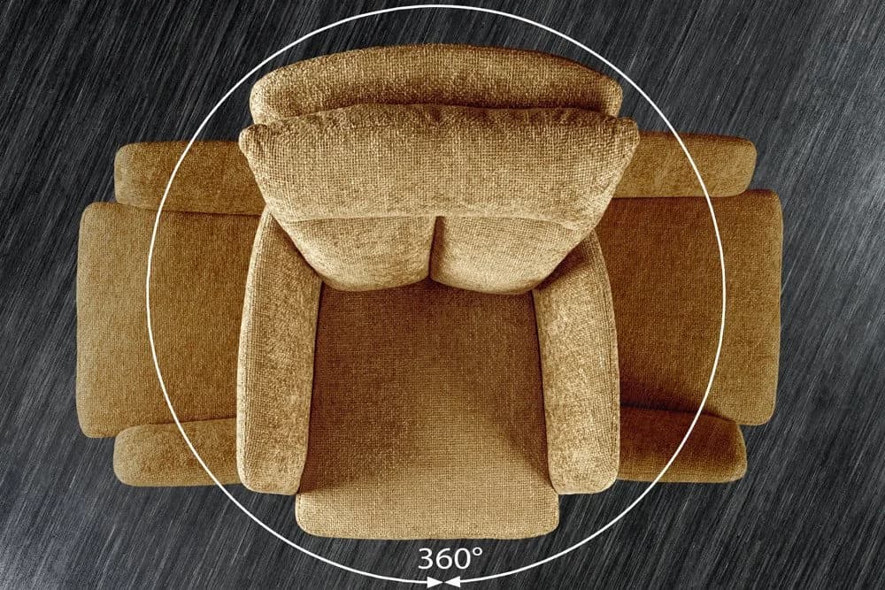 riess-ambiente Polsterstuhl BIG GEORGE senfgelb mit Armlehnen 360° drehbar - Bild 5
