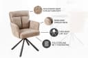 riess-ambiente Polsterstuhl BIG GEORGE Beige mit Armlehnen 360° drehbar Bild 3