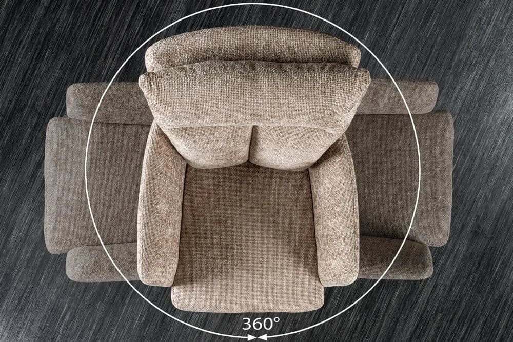 riess-ambiente Polsterstuhl BIG GEORGE Beige mit Armlehnen 360° drehbar - Bild 5