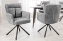 riess-ambiente Polsterstuhl BIG GEORGE grau mit Armlehnen und 360° Drehfunktion Bild 2