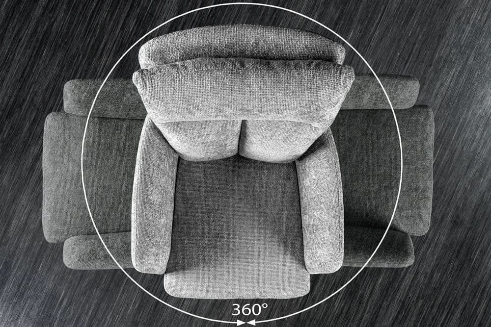 riess-ambiente Polsterstuhl BIG GEORGE grau mit Armlehnen und 360° Drehfunktion - Bild 5
