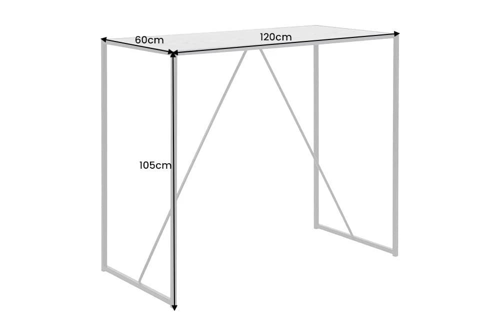 riess-ambiente Bartisch SLIM LINE 120cm Graphit Schwarz Marmor-Optik - Bild 4