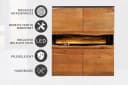 riess-ambiente Highboard GRAND ACACIA Massivholz LED-Beleuchtung Bild 5