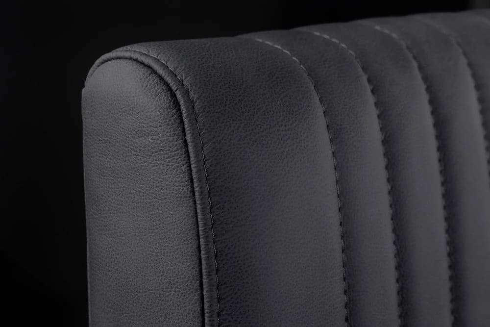 riess-ambiente Freischwinger BIG ASTON schwarz Echtleder Metall mit Armlehne - Bild 5