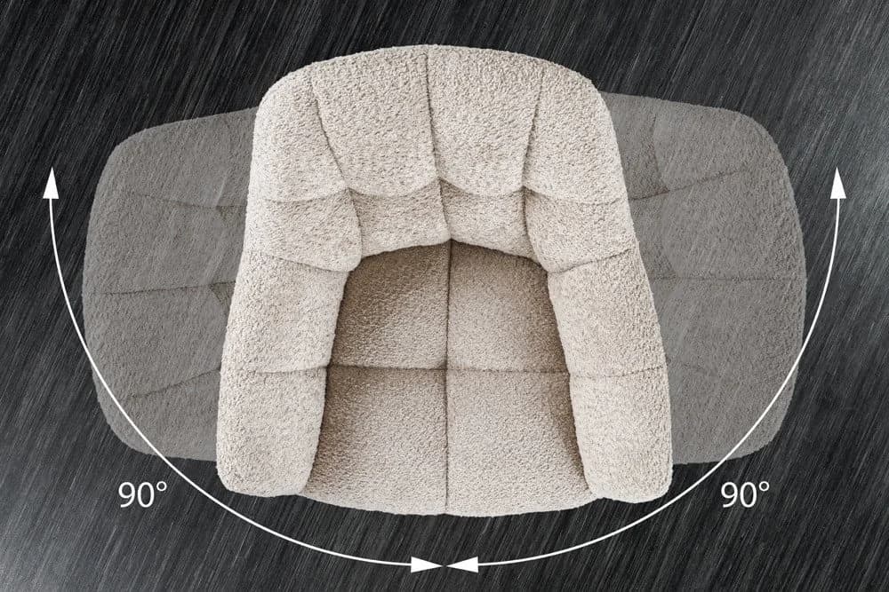 riess-ambiente Polsterstuhl PAPILLON Greige Schwarz Bouclé - Bild 5