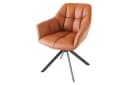 riess-ambiente Polsterstuhl PAPILLON cognac/schwarz mit 180° Drehfunktion Bild 1