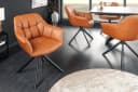 riess-ambiente Polsterstuhl PAPILLON cognac/schwarz mit 180° Drehfunktion Bild 3