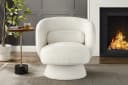 riess-ambiente Drehsessel BOSSA NOVA Weiß Bouclé 360° drehbar Bild 1