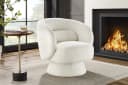 riess-ambiente Drehsessel BOSSA NOVA Weiß Bouclé 360° drehbar Bild 2